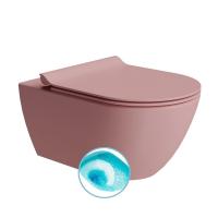 Унитаз GSI Pura 8816FR524 подвесной, смыв торнадо Swirlflush 2.0, без крышки, цвет розовый матовый