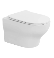 Унитаз подвесной Boheme Fiore 978-SET-W безободковый, торнадо, с сиденьем микролифт, белый