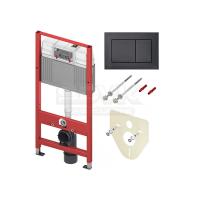 Инсталляция для унитаза Tece TECEbase 9400414 с кнопкой смыва, черный матовый