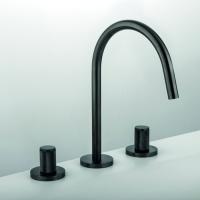 Gattoni Gattoni MD Смеситель для раковины на 3 отверстия, ручки RONCO, с донным клапаном, цвет Dark brushed nickel