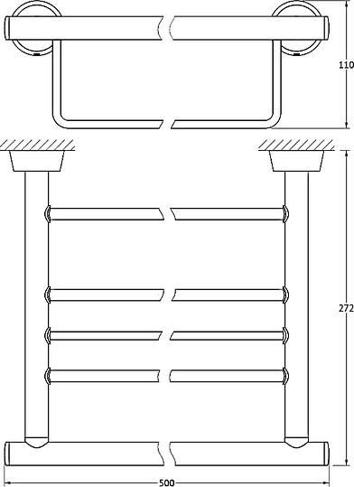Полка для полотенец FBS Vizovice VIZ 041 50 см