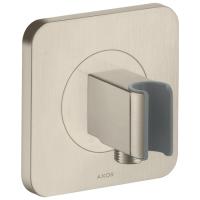 Держатель ручного душа Axor ShowerSelect 36724820 с выводом воды, шлифованный никель Держатель ручного душа Axor ShowerSelect 36724820 с выводом воды, шлифованный никель