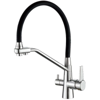 Смеситель для кухни Haiba HB76855 цвет хром / черный