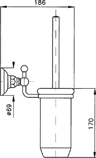 Ёршик для унитаза Nicolazzi Classica 1490CR