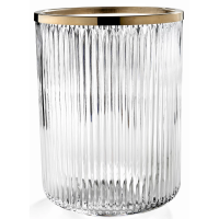 Ведро для мусора 3SC Elegance EL65ACRGO прозрачное/золото