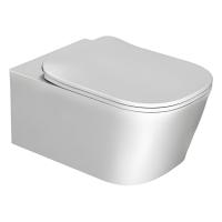 Унитаз подвесной Antonio Lupi Komodo KOMODO1 безободковый, с сиденьем, цвет белый глянцевый.