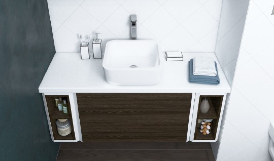 полка-модуль акватон брук 20 под столешницу, дуб феррара 1a201101bcdf0