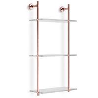 Стеллаж Bertocci Cinquecento 110 0540 5500 с 3 стеклянными полками 30х62см, подвесной, цвет: розовое золото