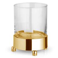 Стакан настольный Bertocci Cinquecento 110 0530 5000, цвет: прозрачное стекло/золото