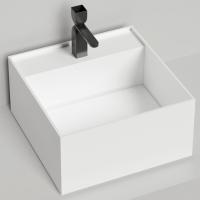Раковина накладная 45х45 cм.Salini Armonia Square TOP 02 130522TM , мат-л: S-Stone, цвет: белый матовый