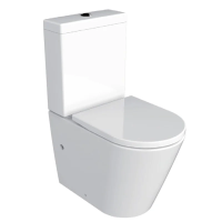 Унитаз компакт Azario Luana AZ-8593 напольный, безободковый, с бачком и сиденьем микролифт, 61.5х37.5х84 см, белый