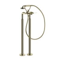 Смеситель для ванны напольный Gessi Venti20 65128#710, цвет: Brass PVD