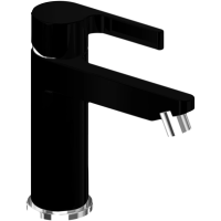 Смеситель Webert DoReMi DR840102564 для биде, с донным клапаном, хром/черный матовый