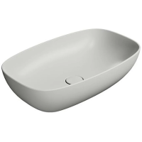 Раковина GSI Nubes 978317 накладная, 60x38 см, Cenere opaco (Серый матовый)