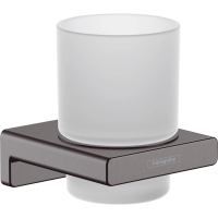 Стакан Hansgrohe AddStoris 41749340, цвет шлифованный черный хром