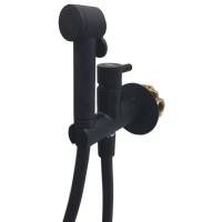 Гигиенический душ со смесителем Webert Elio EL870303560PVC черный матовый