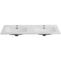 Раковина Cezares Eco CZR-8073-120-2 121x46 см, накладная, двойная, цвет белый