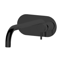 Cisal Less New Смеситель для раковины, встраиваемый, излив: 20см, цвет: черный матовый