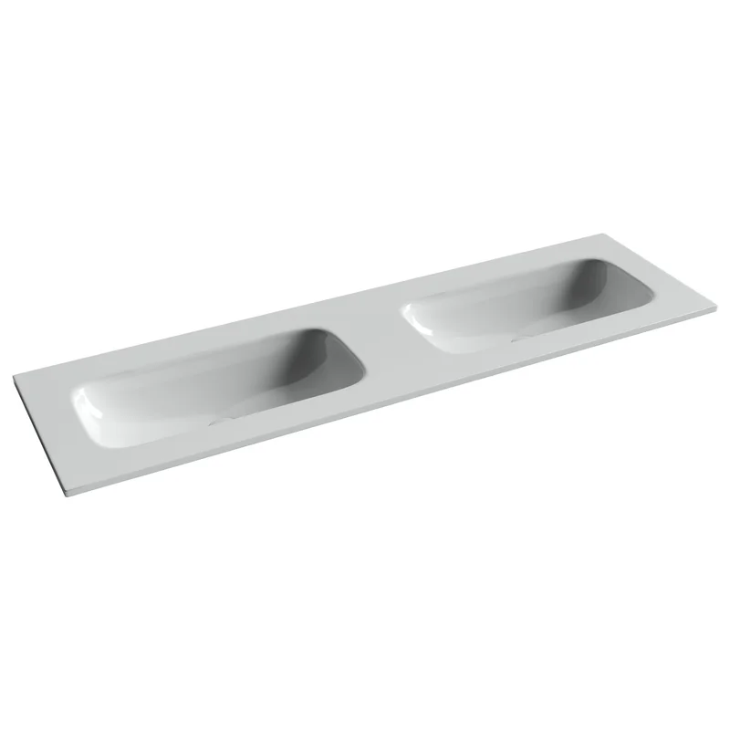 Мебельная раковина Ceramicanova Grace прямоугольная 161см с двумя чашами без отверстий под смеситель CN7023wx