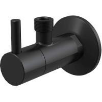 Запорный вентиль Alcaplast ARV001-BLACK угловой черный матовый