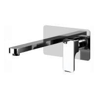 Cisal Cubic Смеситель для раковины, настенный, цвет: хром