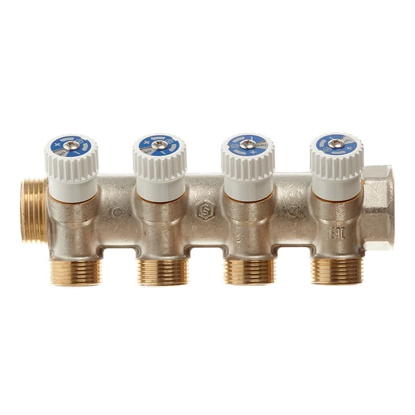 коллектор stout 1 вр(г) х 4 выхода 3/4 нр(ш) ек х 1 нр(ш) регулируемый (smb 6851 013404)