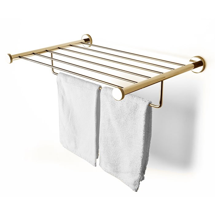 Полочка-решетка с полотенцедержателем 3SC Ribbon RB99GD золото