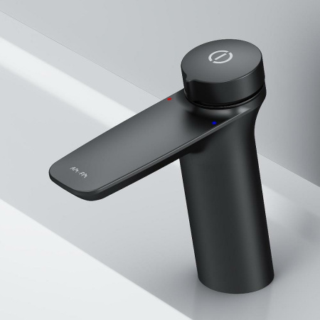 смеситель am.pm inspire v2.0 touchreel f50a02522 для раковины, черный матовый