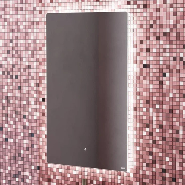 salini salini зеркало для ванны ombra 80х90х2.5см., с led подсветкой, влагостойкое agc сrystalvision, сенс. выкл., крепления, обогрев, антизапот.