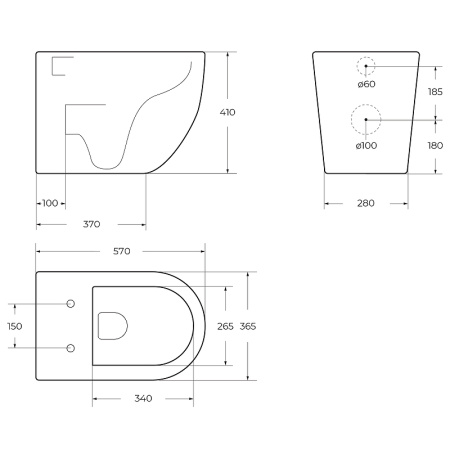 унитаз belbagno sfera-r bb2141cbr/bb870sc приставной с сиденьем микролифт