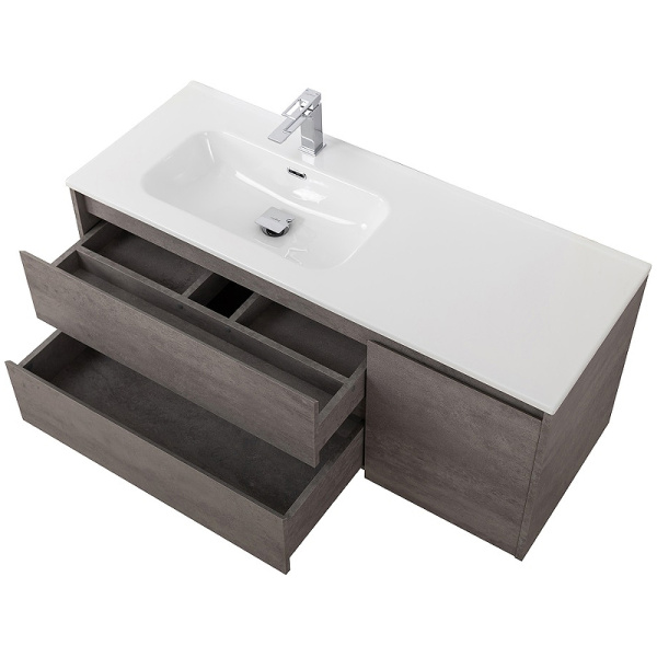 тумба под раковину belbagno kraft 120 l kraft-1200-2c-1a-so-cg-l подвесная cemento grigio