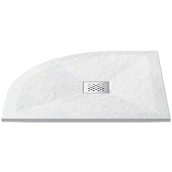 душевой поддон из искусственного камня vincea 120×90 l vst-4sq9012w-l+vsph-d132 белый матовый
