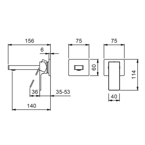 смеситель для раковины fantini mint 34 02 f809b