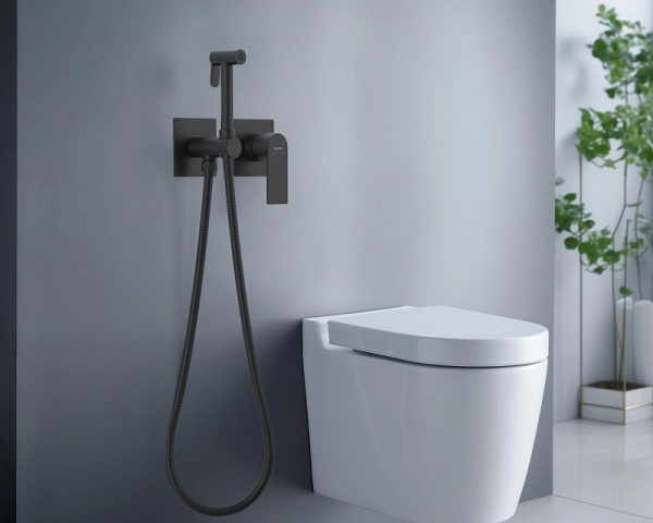 гигиенический душ со смесителем aquatek лира aq1420mb черный матовый