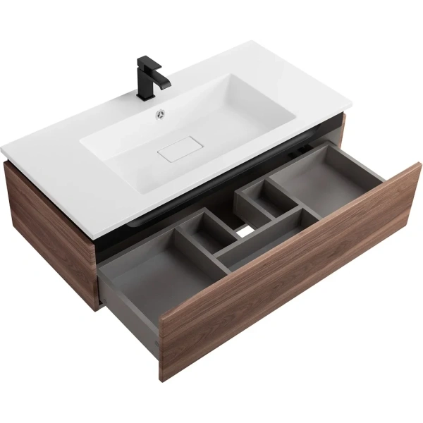 тумба под раковину cezares slider 100 slider-1000-1c-so-na-p подвесная орех дымчатый