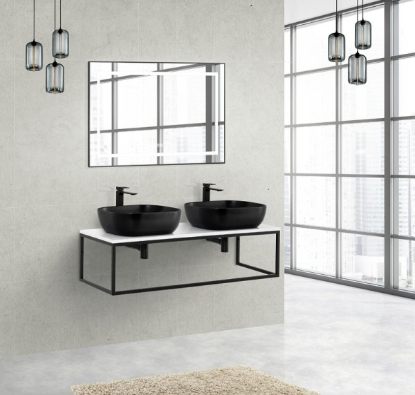 столешница под раковину belbagno 120 ek-120-as-bl-l bianco lucido