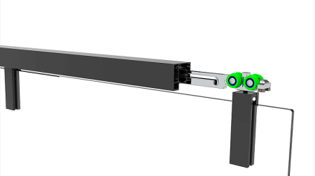 душевой уголок black&white stellar wind s898-1200х800 профиль черный, стекло матовое