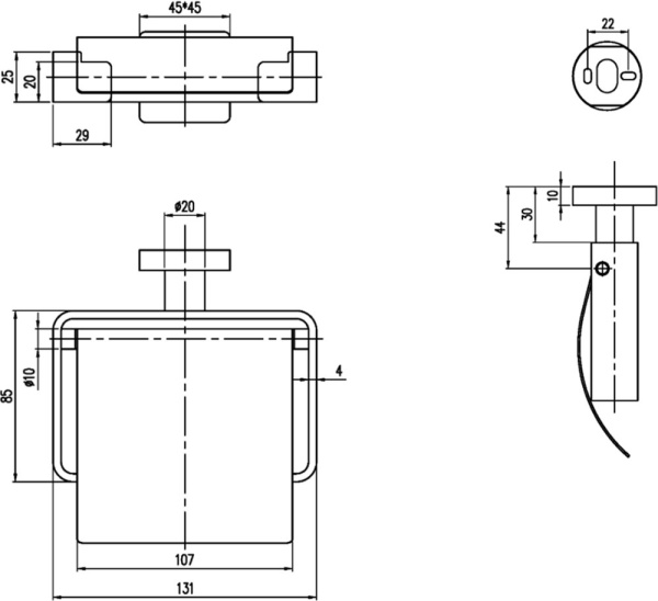 Держатель туалетной бумаги Villeroy & Boch Elements Striking TVA15201300061