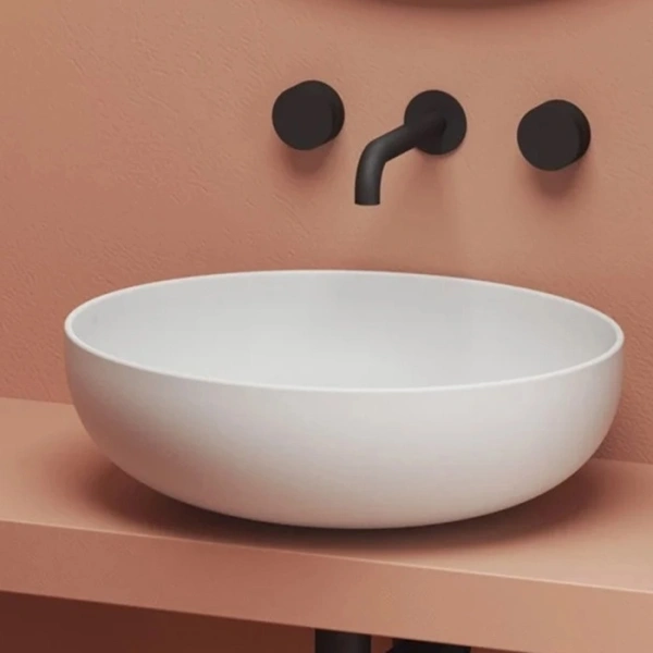 раковина artceram jolie jol001 05 00 накладная/для пьедестала, ø50xh17 см, белый матовый