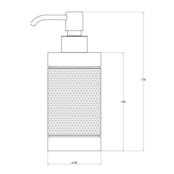 Дозатор для мыла Bertocci Officina 01 127 7528 8600, подвесной, бронза индустриальная