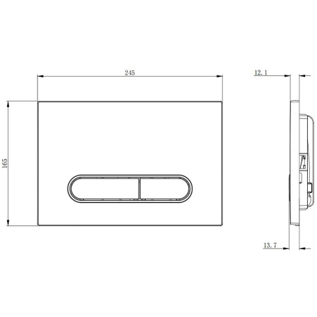 кнопка смыва boheme 667-gm gun metal