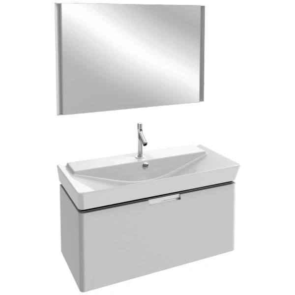 тумба под раковину jacob delafon reve eb1132-g1c 100 см белый лак, 1 ящик