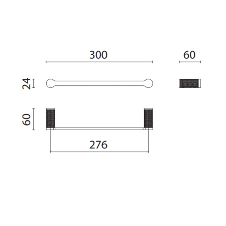 полотенцедержатель 30 см oasis defile 0agd006or, подвесной, цвет: золото