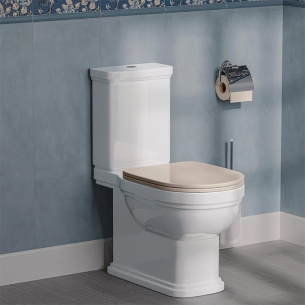 сиденье для напольного унитаза kerama marazzi pompei po.seat.01\cam, цвет: камео бежевый глянцевое