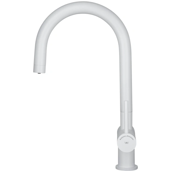 смеситель для кухни c подключением фильтра wonzon & woghand, белый матовый (ww-3211-mw)