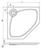 душевой поддон из искусственного камня cezares tray s 90x90 tray-s-p-90-56-w белый