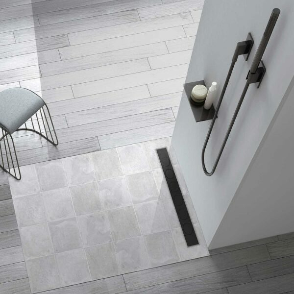 душевой лоток vincea optima 60 say.601.60.b.m.s.nsngh с черной матовой решеткой