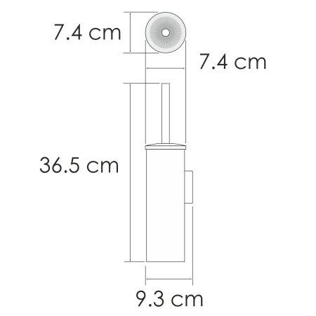 ёршик для унитаза wasserkraft k-1087polished black черный глянцевый