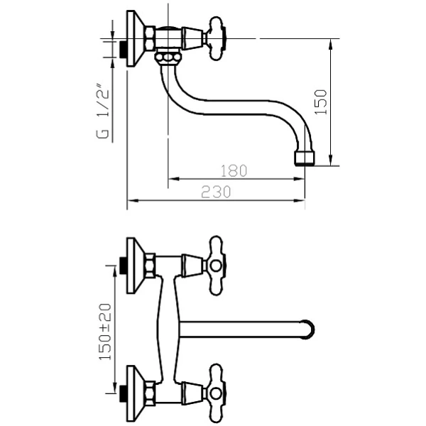 смеситель для кухни argo retro 051 retro