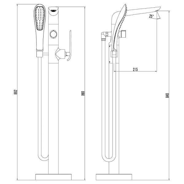 смеситель для ванны lemark melange lm4944cw белый хром